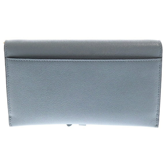 DIOR Saddle Leather Chain Wallet Long Low Clair Grey - Picture 2 of 6